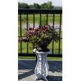 thumbnail image 4 of ASIAN HOME Beautiful White PVC Board Flower Plant and Vase Stand Display with Intricate Carvings and Gold Ornate Floral Nonslip Mat, Waterproof for Indoor and Outdoor Use (27.5" H x 12" W), 4 of 5