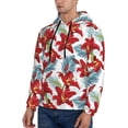thumbnail image 3 of Fotbe Men's Hoodie with Lilies Flowers Pattern - Kangaroo Pocket Pullover Hooded Sweatshirt, Perfect for Daily Wear, Travel, and Home-3X-Large, 3 of 7