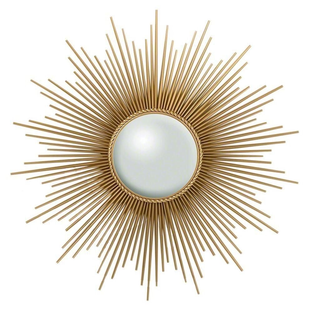Sun Mirror in Gold – Radiant Wall Accent Mirror with Intricate Metal Frame in a Gleaming Gold Finish, Perfect for Adding a Luxurious and Eye-Catching Statement to Any Room