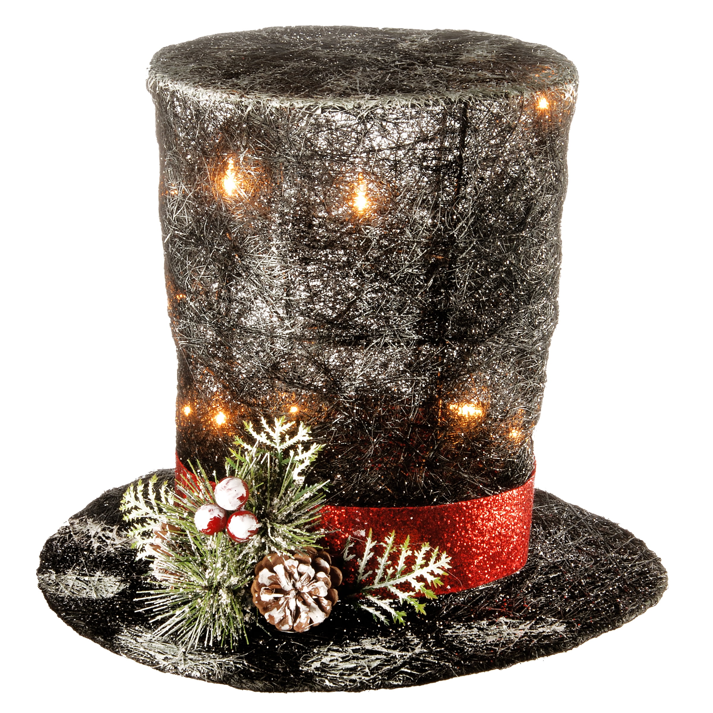 National Tree Company 10" Black Hat Holiday Décor