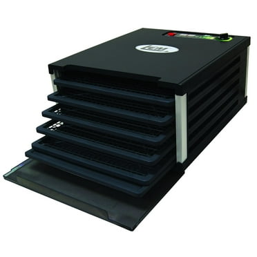 LEM MightyBite 10-Tray Food Dehydrator – 800W, Digital Controls, For Jerky, Fruits, Vegetables, Black