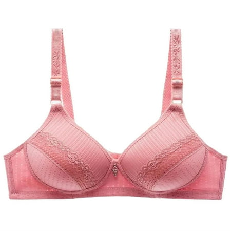 DNDKILG Womens Push Up Underwire Bra Bras Push Up Padded Plunge Underwire T Shirt Bra beancurdRed L