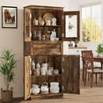 thumbnail image 4 of Kitchen Pantry Cabinet, 67" Pantry Storage Cabinet with Doors and Shelves, Freestanding Tall Bathroom Storage Cabinet, Cupboard with Drawer, Storage Cabinet for Living Room, 4 of 9