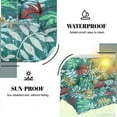 thumbnail image 4 of SDJPOI Swing Replacement Cushion for Outdoor Bench, 4" Thick Waterproof 2-3 Seater Garden Porch Seat Cushion with Backrest, Outdoor Swing Cushions for Outdoor Furniture (Green Flower,40*40in), 4 of 6