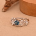 thumbnail image 4 of Mooneye 6mm Round London Blue Topaz 925 Sterling Silver Solitaire Women Valentines Day Gift Ring, 4 of 8