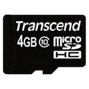 Transcend 4GB Micro SDHC Flash Memory Card with Adapter