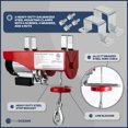 thumbnail image 5 of Electric Hoist, Hoist Pulley System, Pulley Hoist, 220 Lb Electric Winch with 6FT Remote Control 120 Volts, for Garage, Factory Lifting with Emergency Stop Button - FO4344, 5 of 9