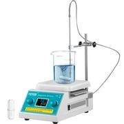 VEVOR Magnetic Stirrer Hot Plate, 200-2000 RPM Digital Hotplate Magnetic Stirrer, 2L Lab Heating Plate Stirrer W /Support Stand, Max 536°F/280°C Heating Temperature, 500W Heating Power, for Lab Mixing