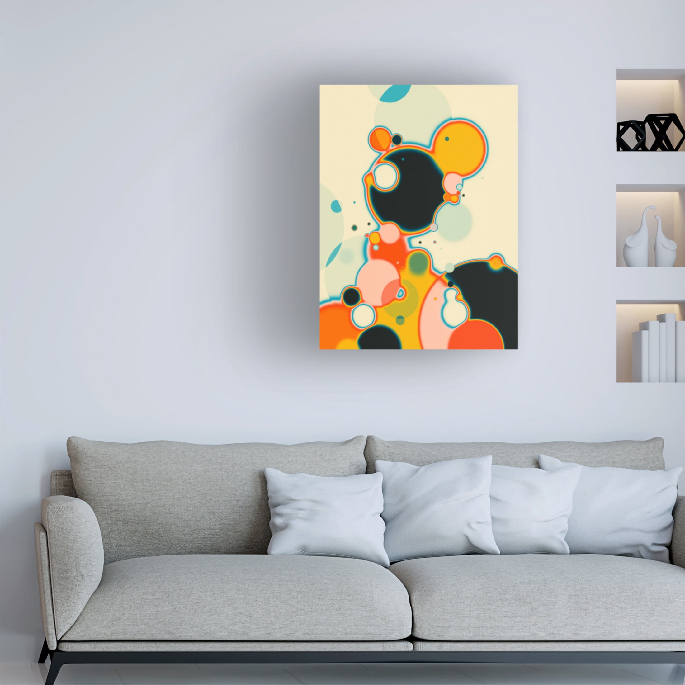 Trademark Fine Art Jazzberry Blue  Reaction 1 Canvas Wall Art