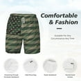 thumbnail image 4 of Kdxio Jungle Green Camo Usa Flag Print Men'S Swim Trunks With Compression Liner 7 Inch Inseam Quick Dry Swim Shorts, 4 of 7