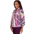 thumbnail image 3 of Alfred Dunner Womens Abstract Floral Button Front Top, 3 of 4