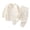b42-Beige, variant on KPOPLK Toddler Boys Pajamas Cotton Sleepwear Pjs Sets Long Sleeve Tie Side Top and Warm Pant Nightwear Jammies,Size 9-12 Months