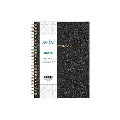 Blue Sky Professional Hardcover Executive Notebook, 160 Ruled Pages, Twin-Wire Binding, Hardcover, 5.75? x 8.5', Gray