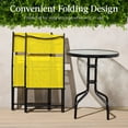 thumbnail image 5 of Best Choice Products 3-Piece Patio Bistro Dining Furniture Set w/ Glass Tabletop, Folding Chairs - Yellow, 5 of 10