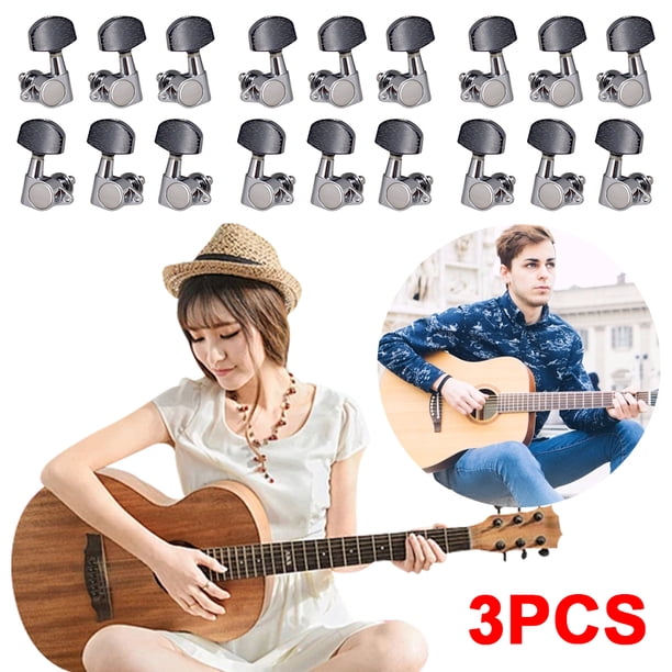 Botones Melodía Guitarra Eléctrica Popular Botones Melodía Completamente Cerrados en Ángulo Recto Cuerda Retorcida Enrollador Perilla Preciso Generoso Grano Mano 3 Izquierda 3 Derechas