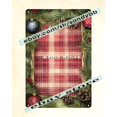 thumbnail image 1 of Green Plaid Ribbon Tin Sign Christmas Border Decor Size: 16 x 12 inches, 1 of 5