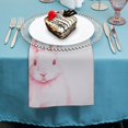 thumbnail image 4 of Nawy Bunny Rabbit Cloth Napkin Reusable for Farmhouse Party Dining Table Decor 2 PCS, 4 of 7