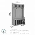 thumbnail image 2 of Woodland 40W Hall Tree and Shoe Bench with Shelves in Gray - Engineered Wood, 2 of 7