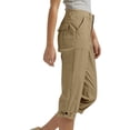 thumbnail image 3 of Cargo Capris for Women 2026 Summer Casual High Waisted Button Loose Travel Hiking Capri Cropped Pants with Pockets, 3 of 6