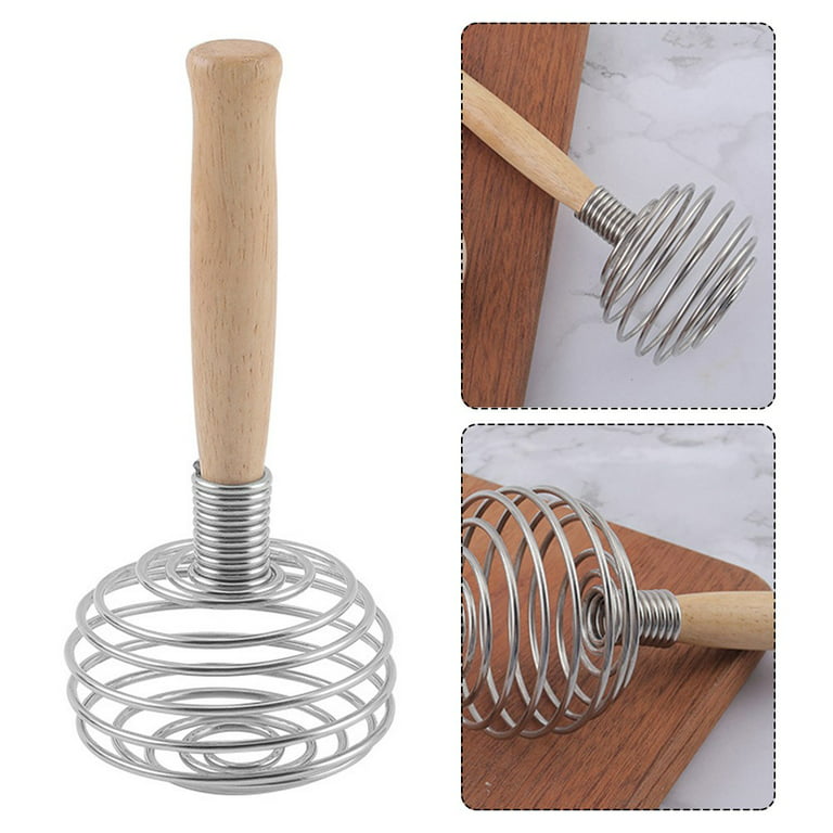 1Pc Stainless Steel Spring Coil Whisk Wire Whip Cream Egg Beater