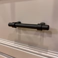 thumbnail image 2 of Alpine Hardware Solid Euro Style Bar Pull | 5Pack ~ 5" Hole Center & 6 1/2" Length | Heavy Stainless Steel Banded T-Bar Pull with a Matte Black Finish | Cabinet Hardware, 2 of 3