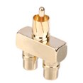thumbnail image 4 of Peggybuy RCA AV Audio Video Splitter Adapter 1 Male to 2 Female Converter Connector, 4 of 7