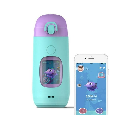Gululu Go Interactive Water Bottle & Health Tracker V2 - iPhone, Android (Best Stock Tracker App Iphone)