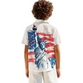 thumbnail image 6 of EnJoCho USA Flag Shirt Kids 4th of July Button Down Shirts Girls Boys Patriotic Short Sleeve Independence Day Tee Tops 5-14T Baby 250th Anniversary USA Outfits, 6 of 6