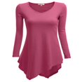 thumbnail image 1 of CHOK Tunique Longue à Manches Longues Col en V pour Femmes Robe T-Shirt, 1 of 3