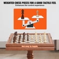 thumbnail image 4 of 3 in 1 Chess Checkers Backgammon Table Set 18 Inch Premium Wooden Game Board Deluxe Combo Furniture Gift for Family, 4 of 6