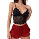 thumbnail image 1 of Gibobby Pijamas Mujer Verano Sexy Pijamas Conjuntos de camisón de encaje para mujer, lencería de satén, camisón, conjuntos de dormir, conjuntos de pijama sexys(Rojo,M), 1 of 4