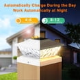 thumbnail image 5 of CuiLiyq 1 Pack Solar Post Cap Lights Outdoor, 5.8" x 5.8" x 3.7" Bright Solar Post Lights Outdoor Waterproof, for Deck Fence Posts Garden Patio Decor (White), 5 of 9