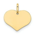thumbnail image 4 of Real 14kt Yellow Gold Polished Heart Shaped Disc Pendant; for Adults and Teens; for Women and Men, 4 of 4