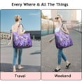 thumbnail image 5 of Purple Lavender Butterfly Scene Travel Tote Bags for Women Carry On,Large Weekender Bags for Women Travel,Multi Functional Duffle Bag for Work,Shopping,Sports, 5 of 5