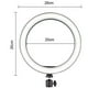 thumbnail image 3 of Luz LED de 10 Pulgadas con Soporte para Trípode, de Luz Regulable, Alimentado por USB, Soporte para Teléfono para Transmisión en vivo Soledad Luz de anillo blanca para fotografía, 3 of 8
