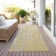 thumbnail image 6 of Addison Rugs Chantille Indoor/Outdoor Transitional Squares Gold Washable Runner Rug, 2'3" x 7'6", 6 of 6