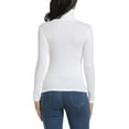 thumbnail image 4 of ANYFIT WEAR Long Sleeve Mock Turtleneck Stretch Slim Fitted Layer Basic Tee Tops Black White 3XL, 4 of 7