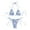 Blue A, variant on Women's Triangle Bikini Sets Floral Ruched String Swimsuits Two Piece Swimwear Bathing Suits Beachwear