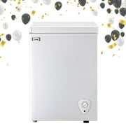 Chest Freezer 3.5 Cu Ft,Small Chest Freezer,Upright Single Door Refrigerator,White