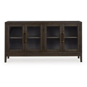 تصميم التوقيع بواسطة Ashley Burkhaus Modern Wood Dining Server باللون البني الداكن