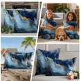 thumbnail image 4 of Outdoor Pillow Covers Navy Blue Marble Texture Ombre Waterproof Pillow Cases 16x16 Set of 2, Modern Minimalist Art Throw Pillow Cover Pillowcase for Patio Balcony Couch Garden, 4 of 9