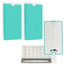 Sekonow 2 Pack Watercolor Palette with 360° Rotatable Lid, 28 Wells Travel Paint Palette Empty Tray with 4 Mixing Areas & Paint Brush Holder for Watercolor Gouache, Blue