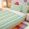 thumbnail image 3 of Erosebridal Modern Striped Zipper Twin Comforter Sets with Fitted Sheet and 2 Pillowcases,Abstract Line Art Zipper Bedding Set,Reversible,4-Piece, 3 of 7