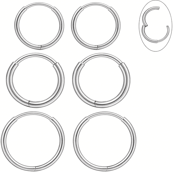 DESIGNICE Small Hoop Earrings for Women,Hypoallergenic Titanium Huggie Hoop Earrings Set G23 Piercings Cartilage Earrings Set for Women Sensitive Ears