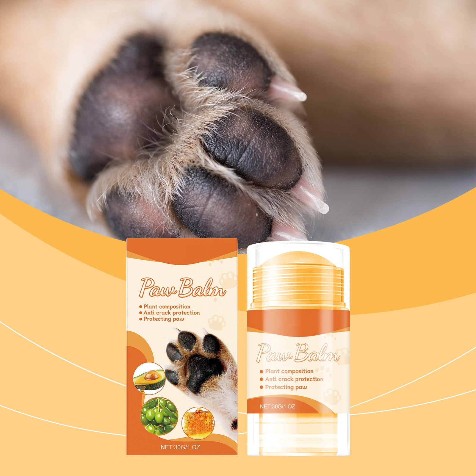 Dog Paw Balm for Cracked Paws, Natural Paw Stick, Pet Paw Cream