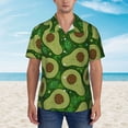 thumbnail image 4 of Haiem Big Colorful Avocados Printed Hawaiian Shirt for Men - Men’s Casual Beach Summer Shirts - Stretch Fabric with Modern Fit-X-Large, 4 of 9