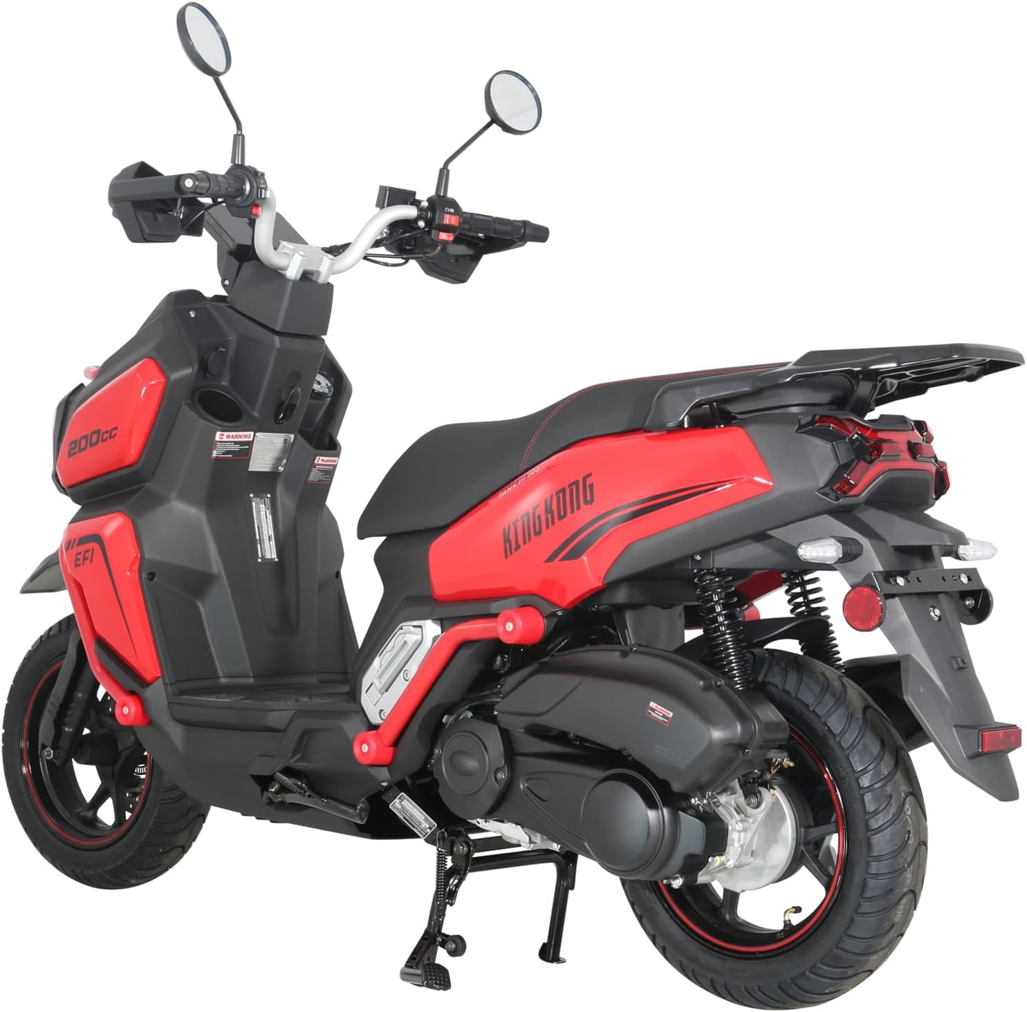 HHH Tank 200 King Kong Scooter New Limited Edition–EFI Fuel Injected with Digital LCD Speedometer Street Moped California Approved-Black