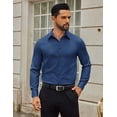 thumbnail image 6 of COOFANDY Men's Long Sleeve Dress Shirt Solid Slim Fit Casual Business Formal Button Up Shirts, 6 of 6