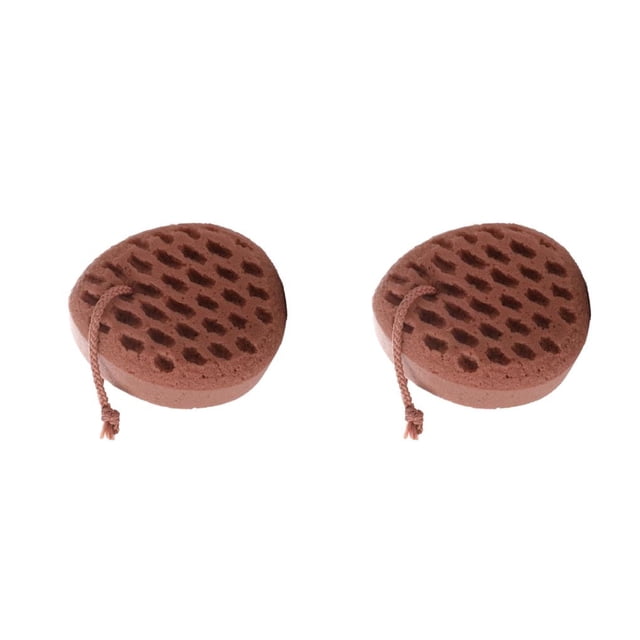 Wosthever Bath Sponges Exfoliating Dead Skin Softness Cleaning Back Breathable SPA Mesh Scrubber Body Massage Bathroom for Washing Café 2Conjunto