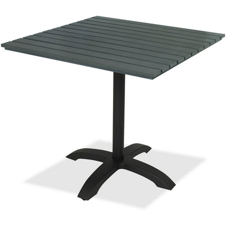 KFI Studios Evelien 32" Square Patio Table, Dark Grey